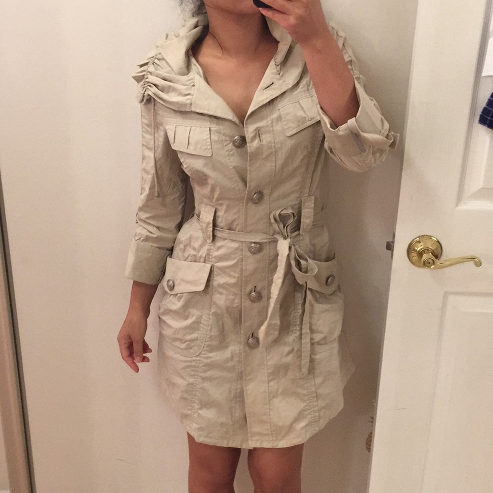 Egoist light trench jacket. Xs